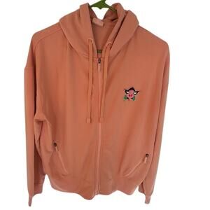 Thread Collective Peach Zip Up Hoodie Graphic Back Women’s Size L